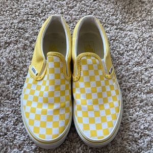 Yellow Checkerboard Vans